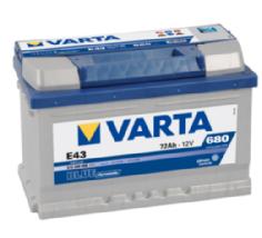 Bilbatteri Varta E43 72 amp (572 409 068 3132)