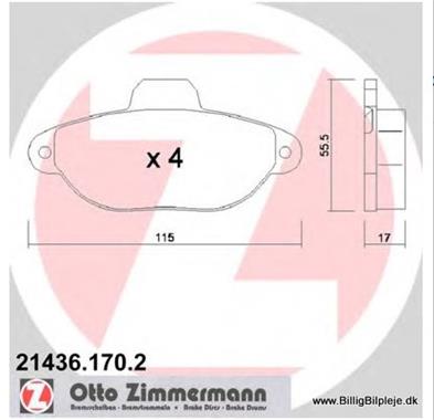 Bremseklodser Zimmermann 21436.170.2