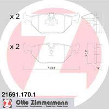 Bremseklodser Zimmermann 21691.170.1 1 sæt