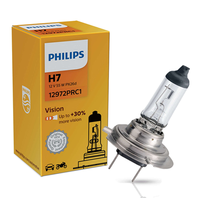 Philips Vision / Premium H7 + 30% lys
