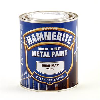 Hammerite Semi Mat - Hvid - 250 ml.