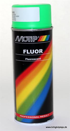 Selvlysende fluorescerende Maling Grøn Motip,400 ml