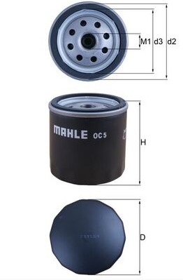Mahle OC 5MC Oliefilter (HiFlo 153)