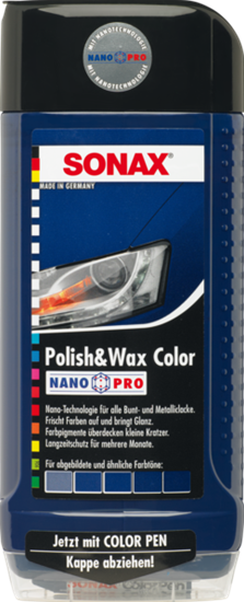 SONAX Polish & Wax Color NanoPro Blå, 500 ml