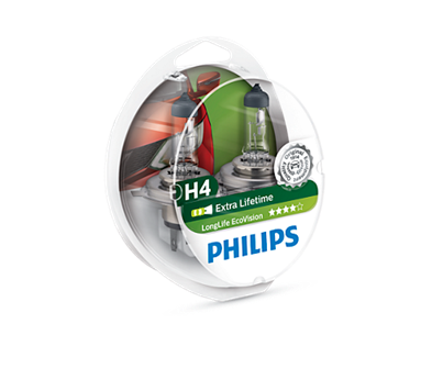 Philips LongLife EcoVision H4 (2 stk)