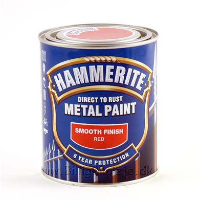 Hammerite Smooth Finish - Rød - 250 ml.
