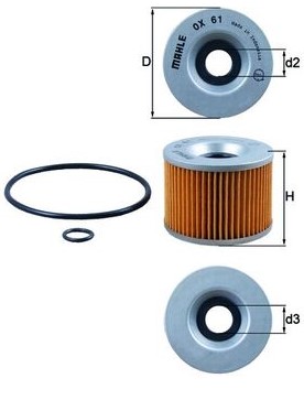 Mahle OX61D MC Oliefilter (HiFlo 401)