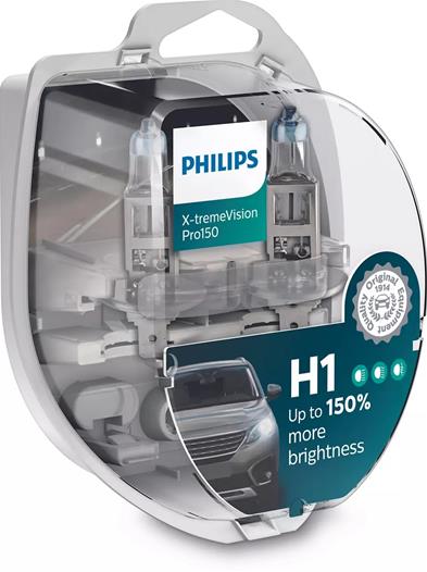 Philips X-tremeVision PRO150 +150% Lys H1,2 stk.