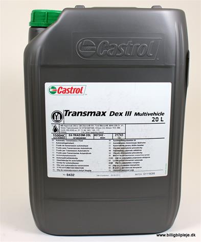 Castrol Transmax Dex III Multivehicle, 20 ltr