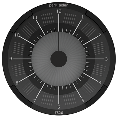 Park Solar Elektronisk P-Skive. - Sort