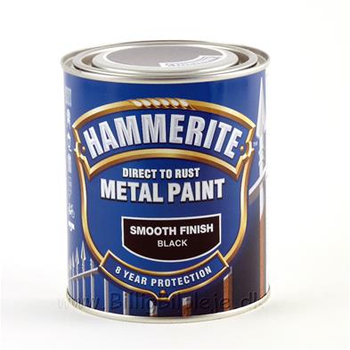 Hammerite Smooth Finish - Sort - 750 ml.