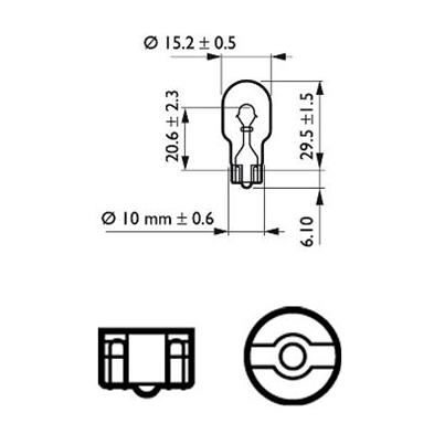 Philips WY21W 12V 21W WX3x16d