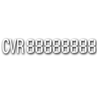 CVR nummer universal Hvid, 1 stk