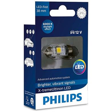 Philips X-tremeVision LED Pinol pærer C5W, 6000 K, 12 volt (1 stk)