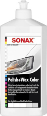 SONAX Polish & Wax Color NanoPro Hvid, 500 ml